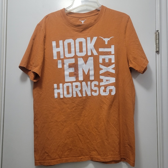 UT Texas Longhorns Hook Em Horns Burnt Orange bevo silhouette tShirt, M - Picture 1 of 6